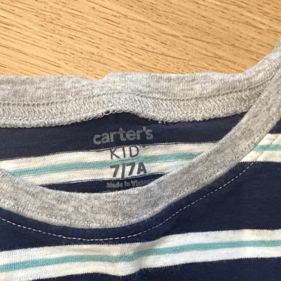 Carter's Navy, Striped, and Shark Tank Tops - Picture 4 of 7